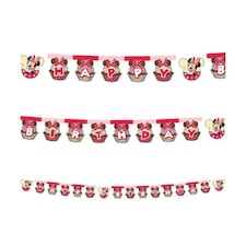Disney Cupcake Minnie Mouse Happy Birthday Banner - Pink - One Size