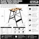 image 8 of Folding Foldable Trestle Work Bench Workbench Portable 100kg | Black