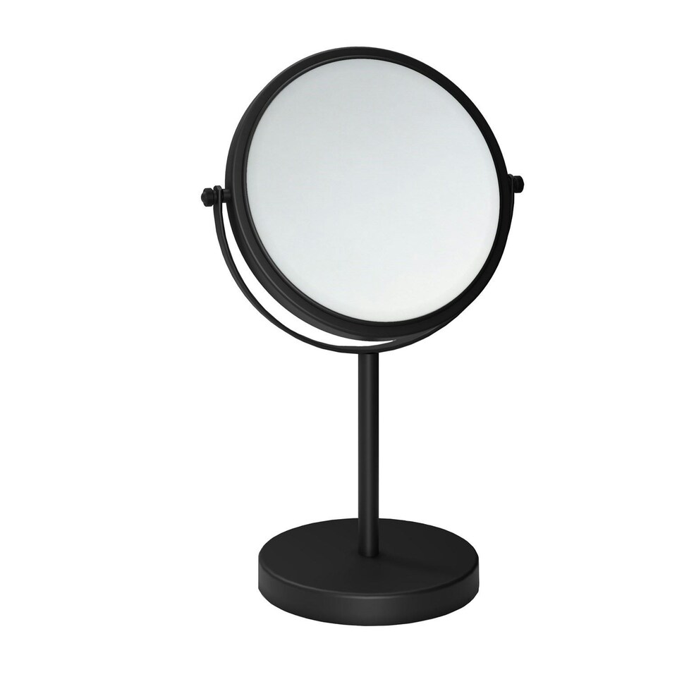 image 1 of Cosmic LED Magnifying Mirror with Durable Sturdy for Bathroom, Matt Finish Black