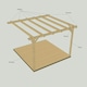 image 3 of Wall Mounted Pergola and Decking Kit - L360 x W360 x H270  cm - Light Green