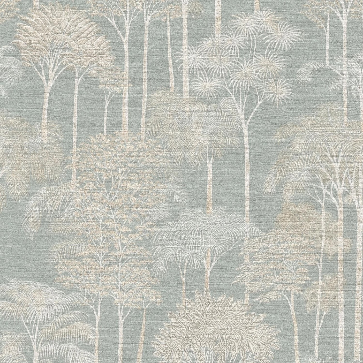 AS Creation Cuba II Palm Tree Wallpaper Blue Blue 1