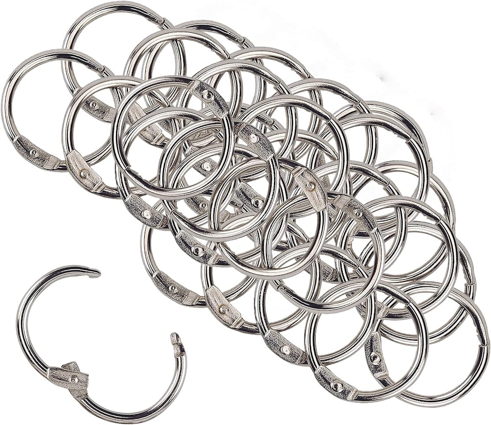 image 1 of Pack of 100 Metal Binding Rings 19mm