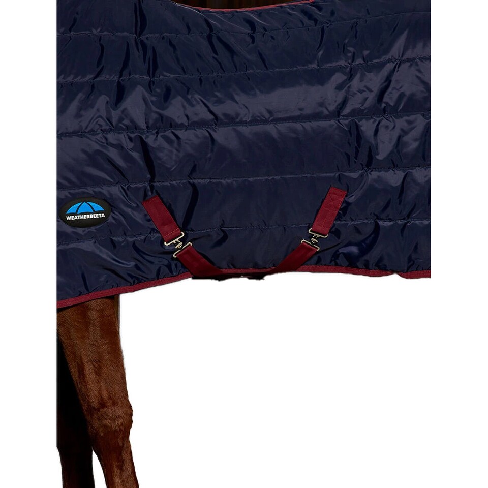 image 1 of Weatherbeeta Comfitec Standard-Neck Channel Quilt 220g Horse Stable Rug | Red | Navy/Burgundy | 6Ft | 1