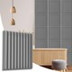 image 1 of NOVECRAFTO Decorative 3D Wall Panels (50cm x 50cm) 3D Fluted Line Design PVC Cladding Panel