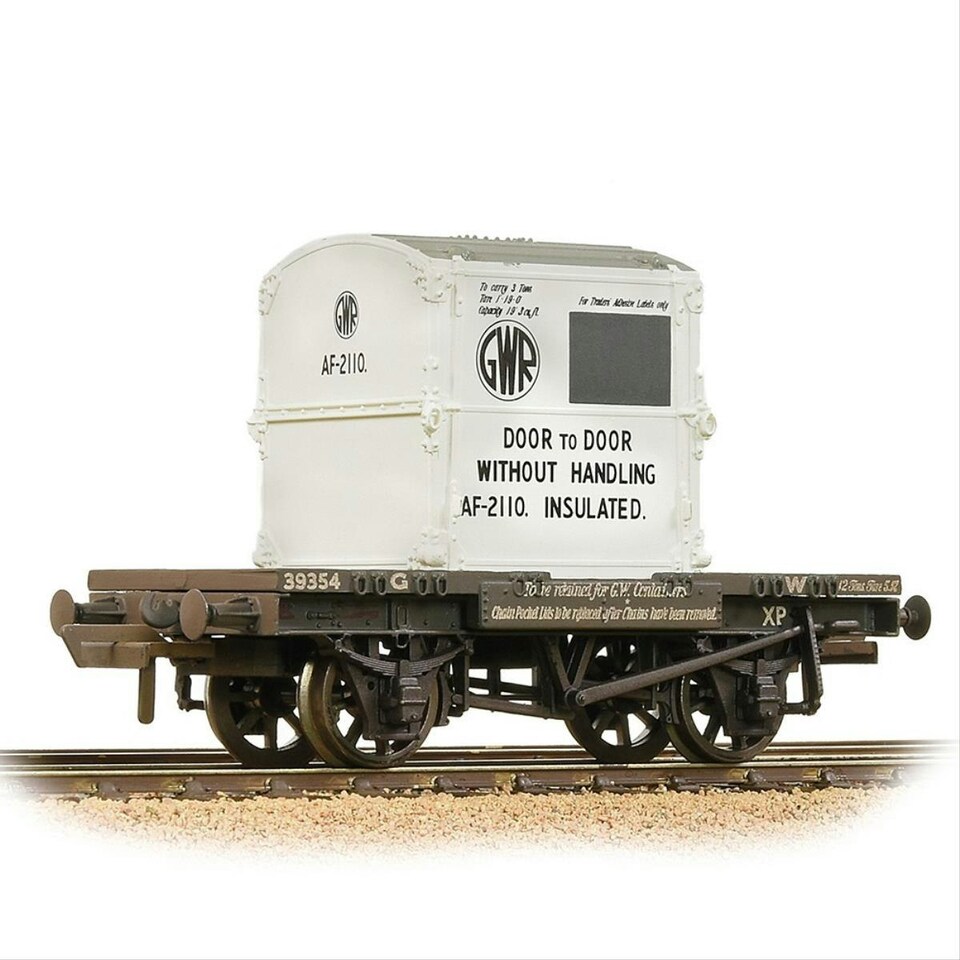 Bachmann Conflat Wagon & AF GWR Container GWR Grey Weathered