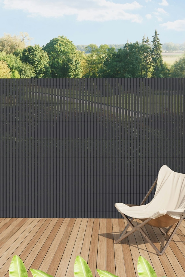 image 1 of Living and Home PVC Privacy Fence Sun-blocked Screen Panels Blindfold for Balcony | Grey | 1