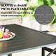 image 4 of Outsunny Garden Table with Parasol Hole for Four, Slatted Metal Plate Top Grey