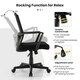 image 5 of COSTWAY Home Office Chair Ergonomic Desk Chair Black Black