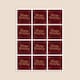 image 3 of Christmas Happy Holidays Burgundy Square Stickers 65mm - Sheet of 12