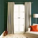 image 4 of OHS Soft Velvet Plain Dyed Thermal Insulated Panel Pair Eyelet Curtains, 66x90" Green | Woodland Green