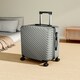 image 4 of Living and Home Lightweight Hardside Travel Suitcase with Spinner Wheels - 28" Silver Chrome | Large