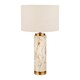 image 1 of Natural Stone Effect Ceramic Tall Table Lamp Cream | Gold