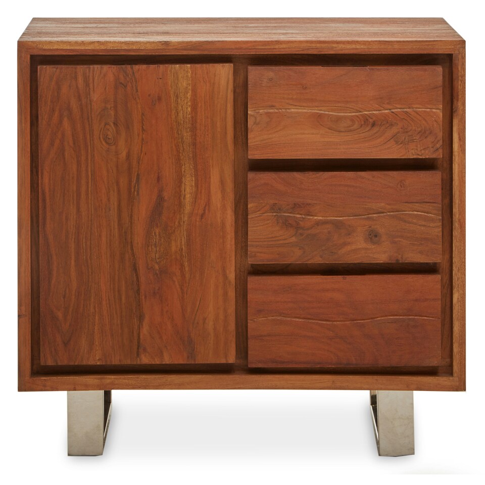 image 1 of Interiors by Premier Acacia One Door Sideboard Brown