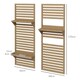 image 3 of Outsunny Wall Mounted Plant Stands Set of 2 with Shelves and Slatted Trellis