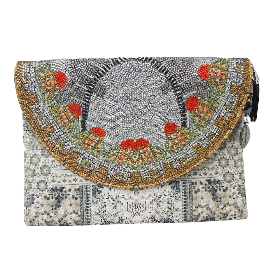 image 1 of Inoa Blanco La Neve Clutch Bag | Grey | Grey | One Size | 1
