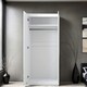 image 7 of FWStyle Stora 2 Door Wardrobe - Matt White White