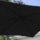 image 6 of Outsunny 3 m Cantilever Parasol with Cross Base, Crank Handle, 6 Ribs, Black