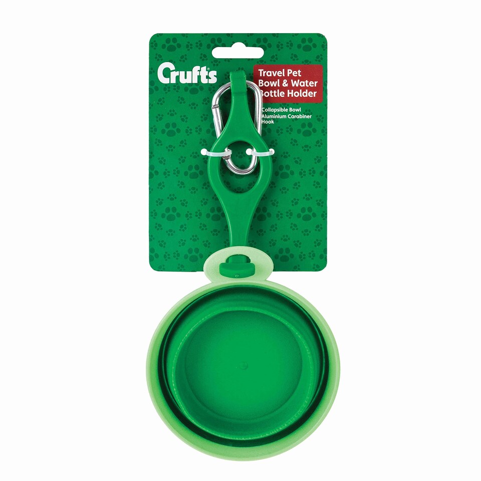 image 1 of PMS Crufts Collapsible Silicone Pet Travel Bowl - Portable Water & Food Dish