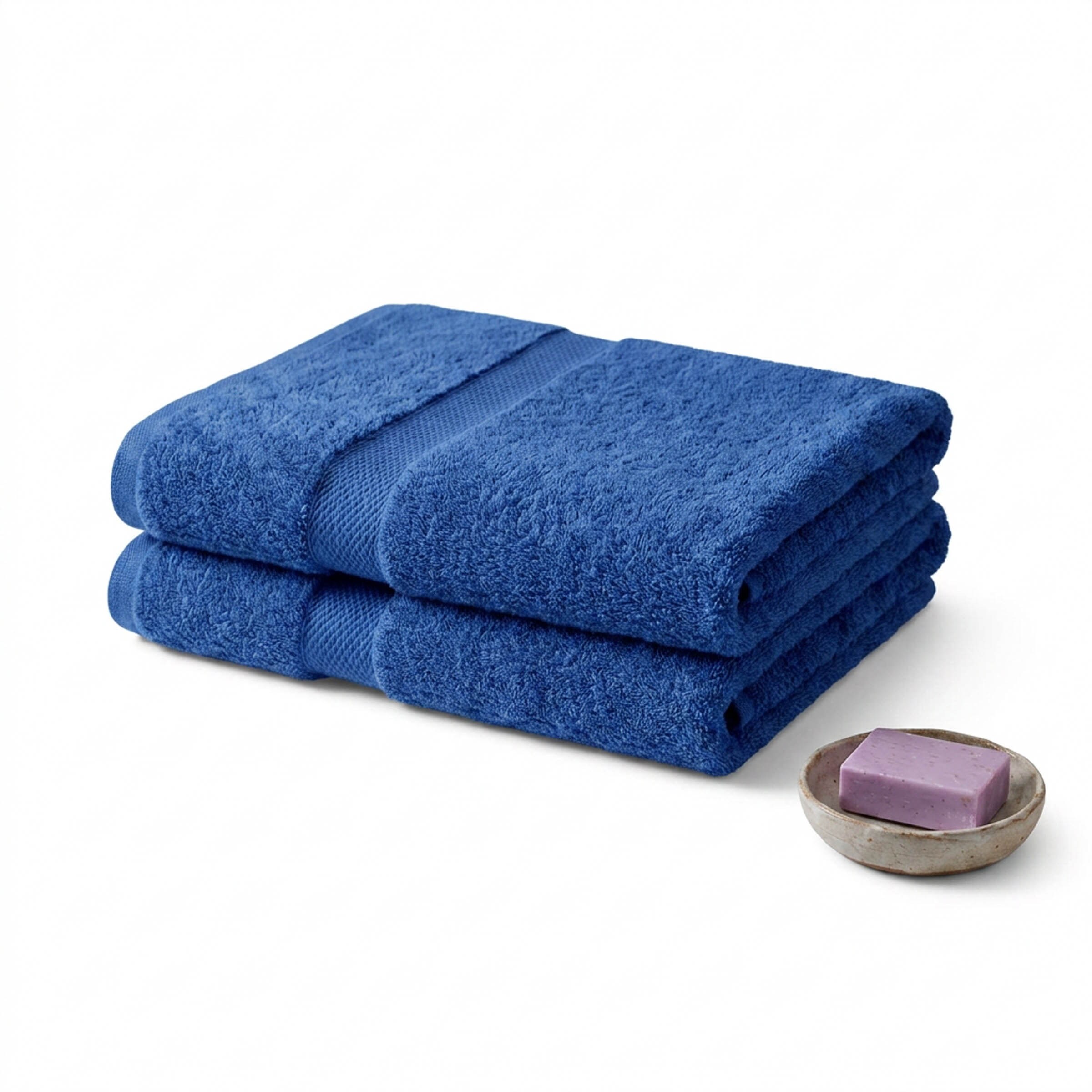 Vision V475 - 2 Pack 100% Cotton Bath Towel in Royal