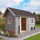 image 3 of Caroline w/o doors, windows + Caroline 40 DGP+-Log Cabin, Garden Room, Timber Summerhouse, Home Office - L489.9 x W675 x H330.6 cm Brown
