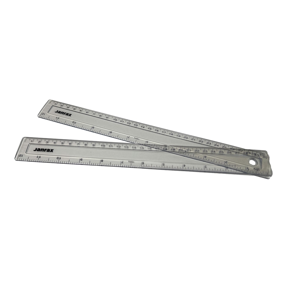 image 1 of Shatter Resistant 30cm Plastic Ruler by Janrax