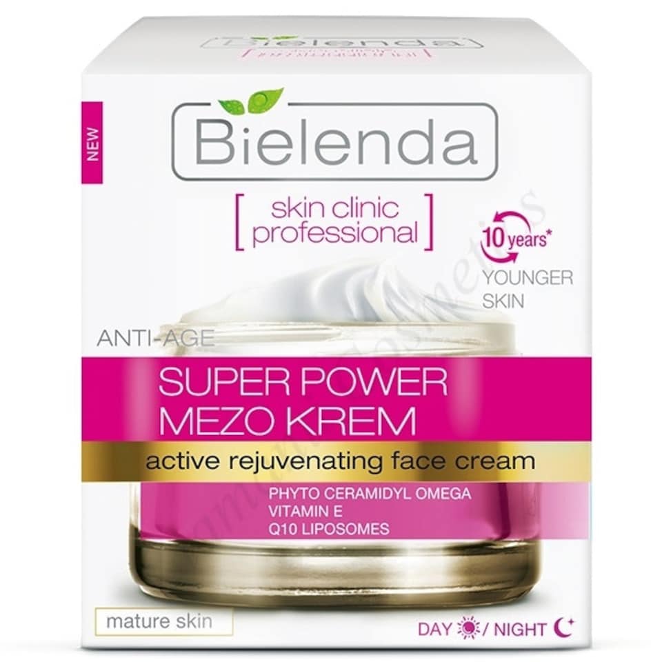 image 1 of Bielenda Skin Clinic Professional Super Power Mezo Anti-Age Actively Rejuvenating Day Night Cream 50ml