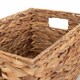 image 4 of Small Water Hyacinth Rectangular Storage Basket | Brown | Brown