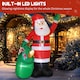 image 3 of Outsunny 9ft/275 cm Christmas Inflatable Santa with Bear Sack, Giant Christmas Blow Up Decoration with Built-in LED Lights for Garden, Indoor Outdoor Home Decor