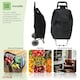 image 8 of 2 Wheel Folding Shopping Trolley Bag Cart Market Laundry | Black