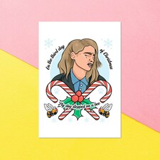On The Third Day Of Christmas My Dog Stepped On A Bee Greetings Card