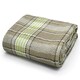 image 2 of Velosso Bourbon Check Cotton Tassel Throw - 228cm x 254cm Yellow