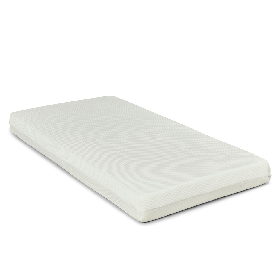 image 1 of Pembrey Cot Bed, Under Drawer & All Seasons Premium Pocket Sprung Mattress - Convertible, Adjustable Mattress Base, Birth to 4 Years (Ash Grey & White)