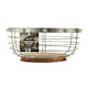 image 5 of KitchenCraft Fruit Basket Grey Wire Wood