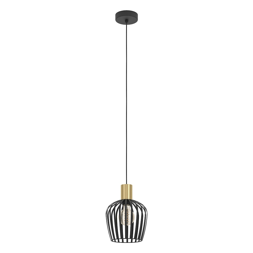 image 1 of EGLO Empoli Industrial Pendant Light WBS Black