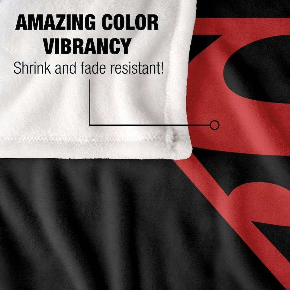 image 1 of Superman Contrast Logo Blanket - Multicoloured - One Size