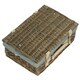 image 2 of 36cm Antique Wash Wicker Picnic Basket with Lining Grey | Grey | One Size