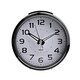 image 1 of Hometime  Alarm Clock Round with Illuminated Button - Black Case Black
