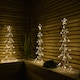 image 4 of Set of 4 80cm Light up Christmas Tree Path Lights with 400 Warm White LEDs