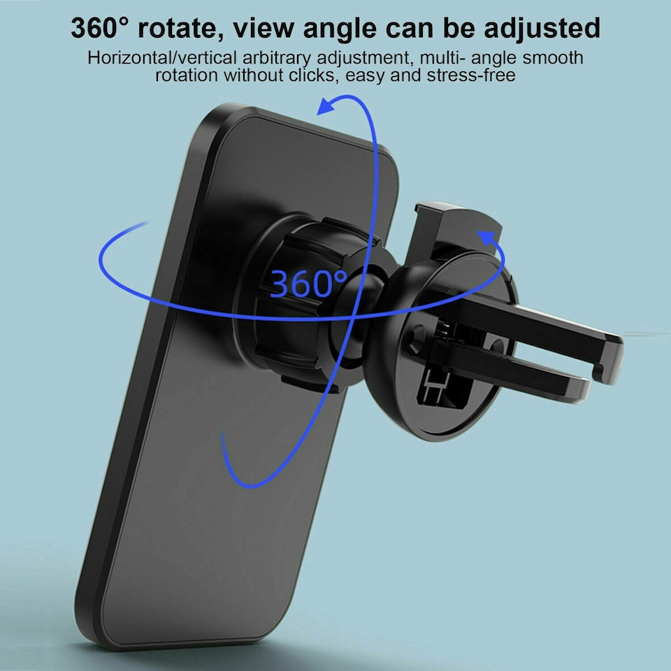 image 1 of Black Wireless Magnetic Mobile Phone Car Charger & Vent Mount