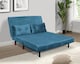 image 2 of Double Sofa Bed Sleeper Foldable Portable Pillow Lounge Couch Blue Sofa Bed Living Room Furniture