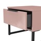 image 6 of Beijing 1 Drawer Bedside Table in Kobe Pink (Ready Assembled) | Pink | Kobe Pink