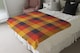 image 3 of Orange Check Pattern Blanket | Multi