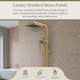 image 3 of Thermostatic Shower Kit Fixed Head Adjustable Handset Brushed Brass | Copper | Brushed Brass | 1
