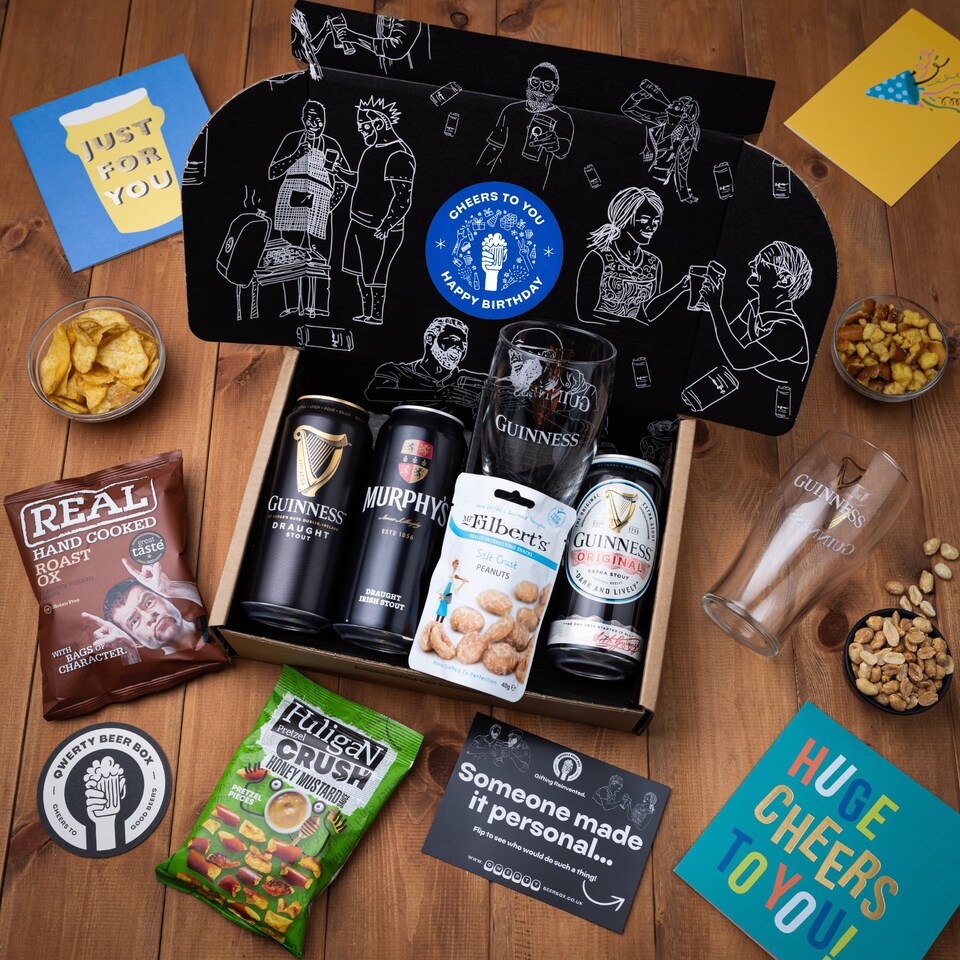 image 1 of Guinness Irish Stout and Snack Birthday Beer Gift Hamper