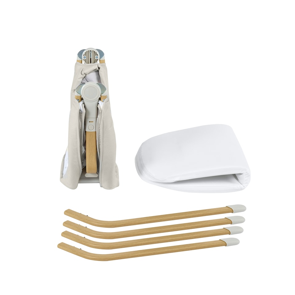 image 1 of Babymore Air Motion Gliding Crib Grey