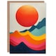 image 1 of Abstract Sea Waves Sunset Sun Oil Woman Her Birthday Card