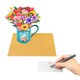image 2 of Garden Symphony Mixed Flower 3D Pop Up Pitcher Vase Greeting Card
