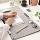 image 1 of Accuratus Felt Computer Mouse Pad / Laptop Desk Pad & Mouse Mat with Pen & Paper Compartment - Pink and Brown