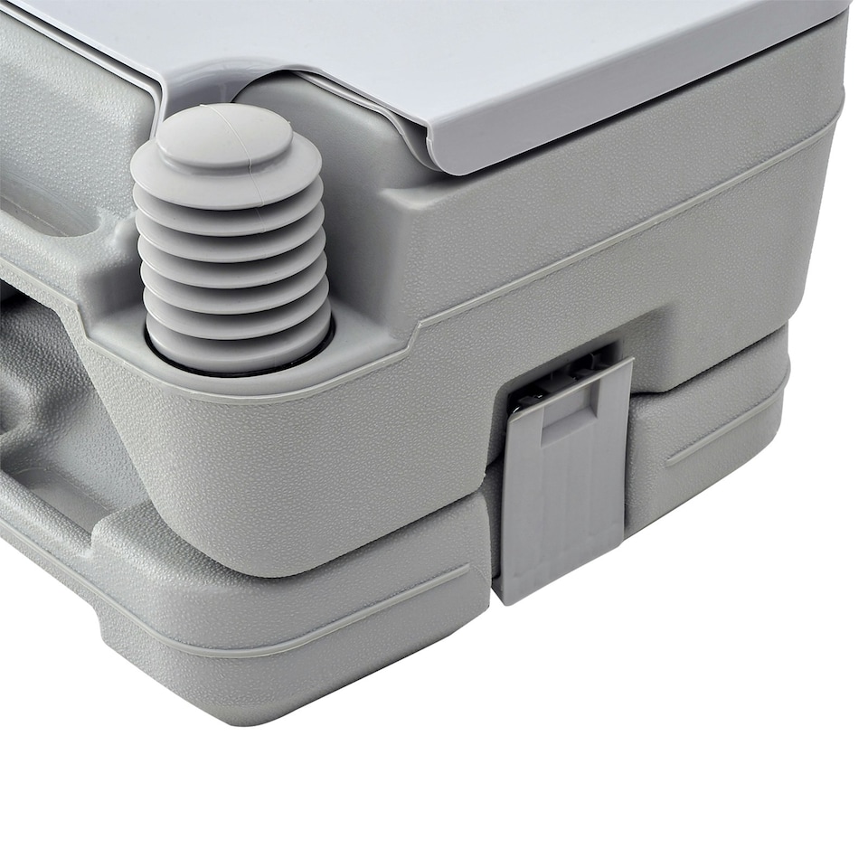 image 1 of HOMCOM 10L Portable Travel Toilet Outdoor Camping with 2 Detachable Tanks Grey