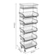 image 5 of Living and Home 6-tiered Kitchen Storage Rack with Casters | Black | 6 Tier